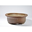 Oval unglazed kousen pot - 187 x 145 x 50 mm