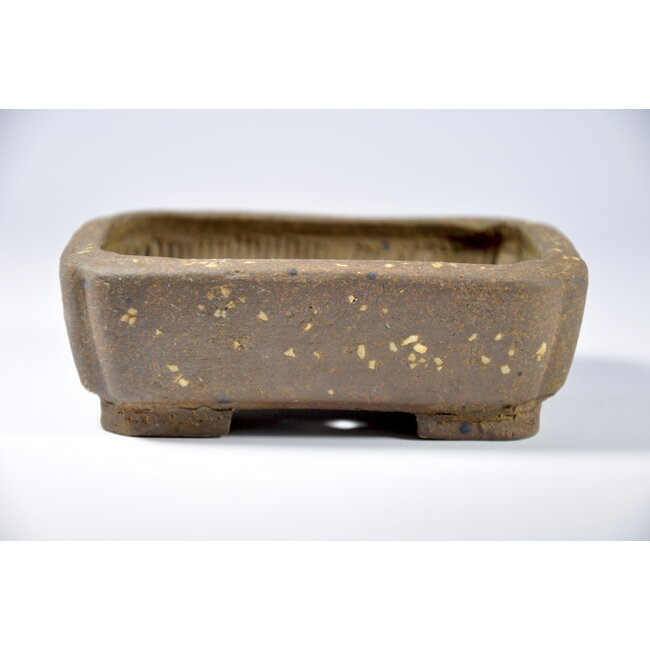 Rectangular unglazed kousen pot - 112 x 88 x 35 mm