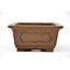 Rectangular unglazed Bikou pot - 155 x 125 x 60 mm