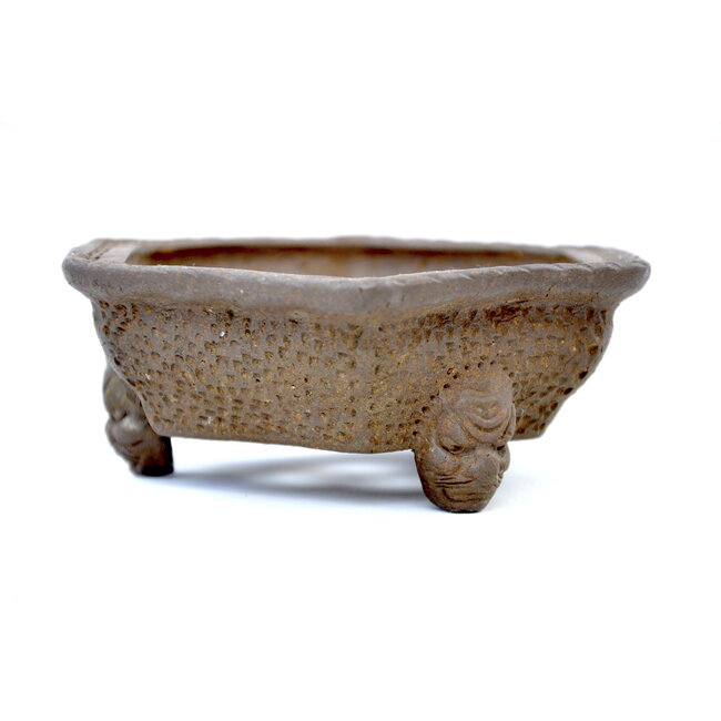 Hexagonal unglazed  pot - 115 x 115 x 45 mm