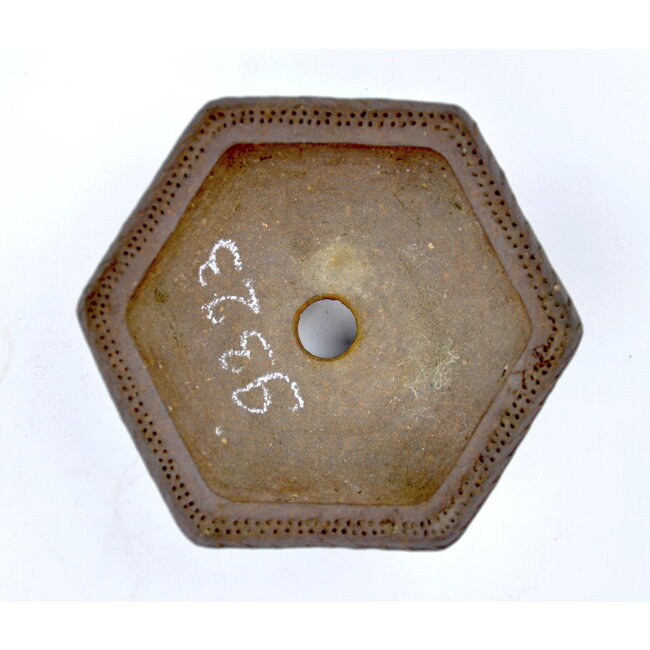 Maceta hexagonal sin esmaltar - 115 x 115 x 45 mm