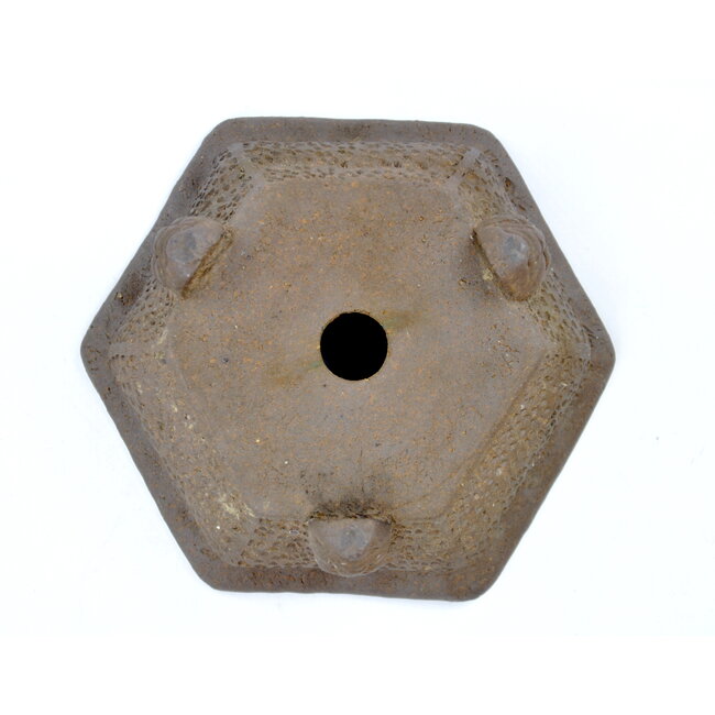 Maceta hexagonal sin esmaltar - 115 x 115 x 45 mm