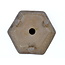 Pot hexagonal non émaillé - 115 x 115 x 45 mm