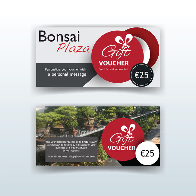 BonsaiPlaza Cadeaubon voor het volledige assortiment van BonsaiPlaza - €25