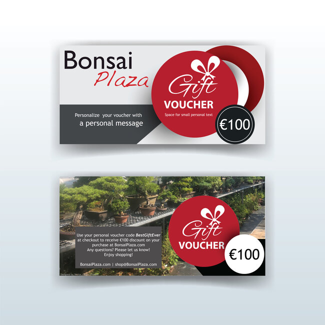 BonsaiPlaza Giftcard voor het volledige assortiment van BonsaiPlaza - € 100