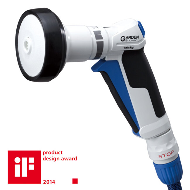 Pro Grip-tuinsproeier, 6 bewateringspatronen, watervolumeregeling, gewone slangmaat