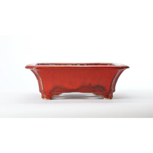 Pot Sharaku rectangulaire rouge - 183 x 152 x 60 mm