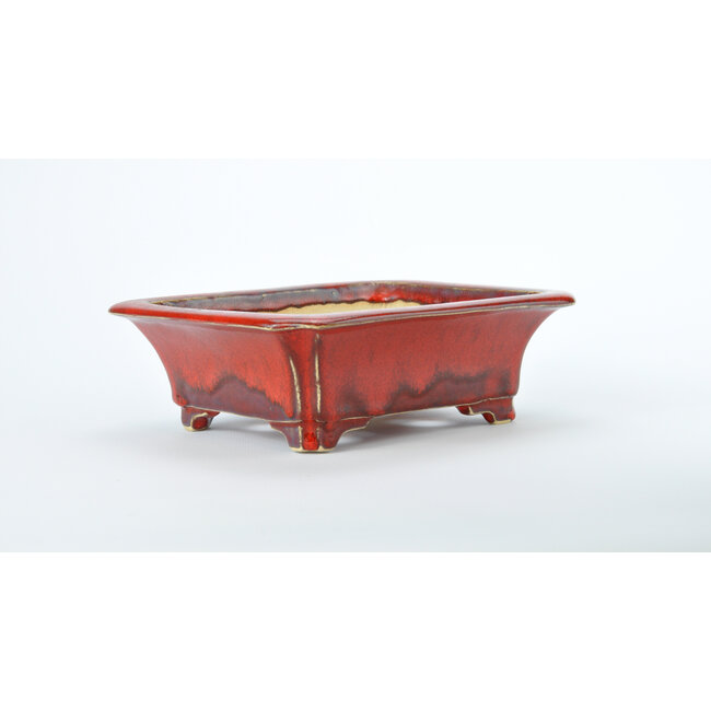 Maceta Sharaku roja rectangular - 183 x 152 x 60 mm