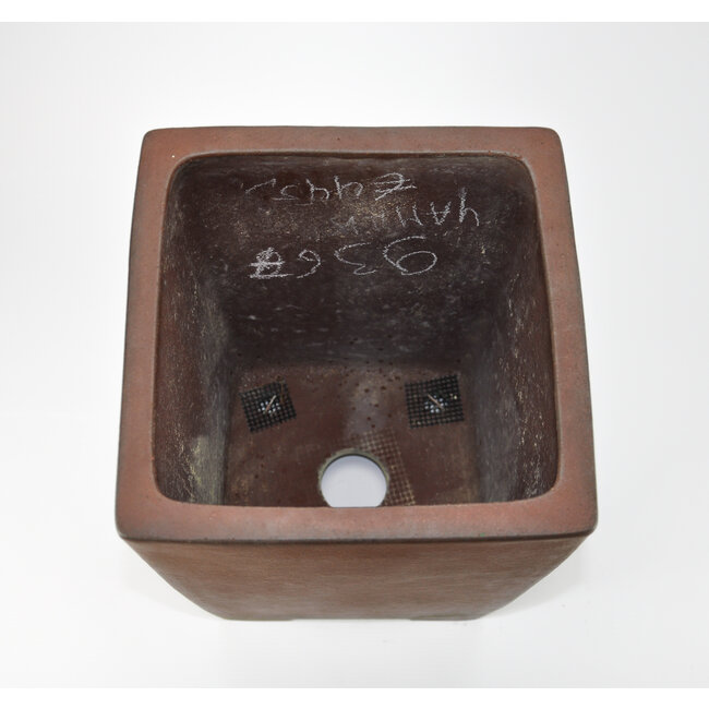 Vierkante ongeglazuurde Yamaaki-pot - 240 x 240 x 330 mm
