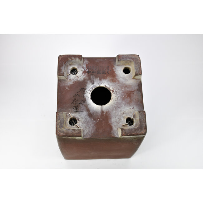 Vierkante ongeglazuurde Yamaaki-pot - 240 x 240 x 330 mm