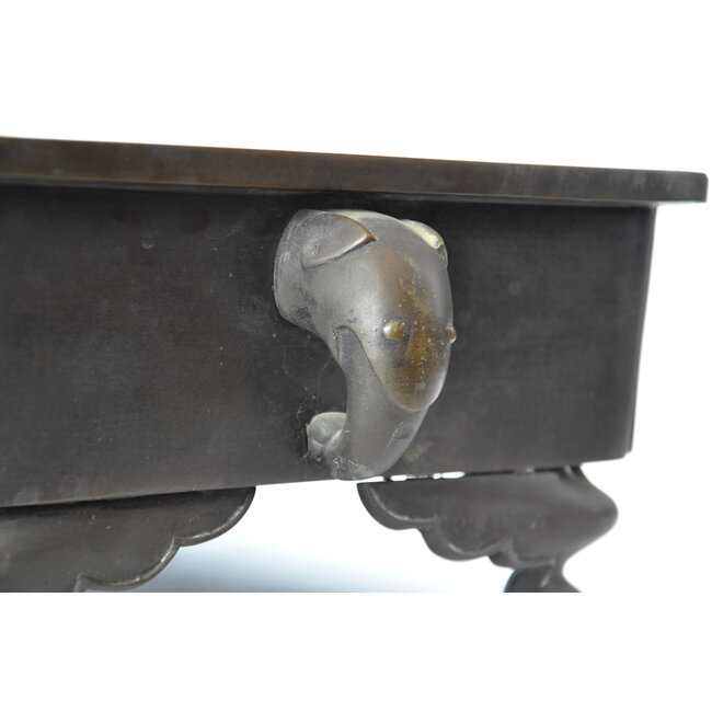 Suiban rettangolare in bronzo - 455 x 305 x 150 mm