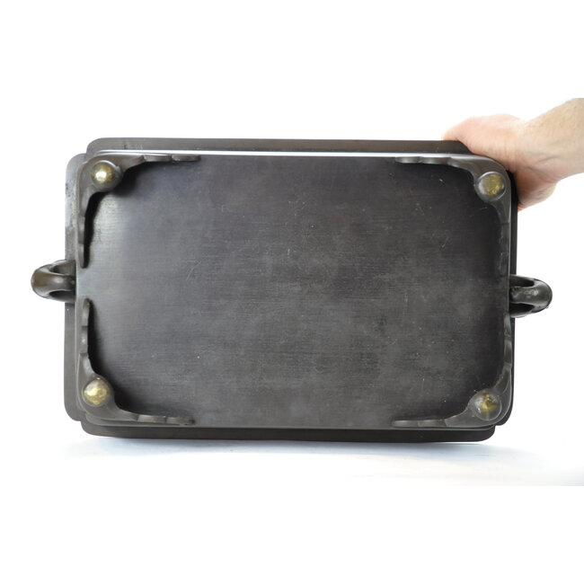 Rechthoekige bronzen suiban - 455 x 305 x 150 mm