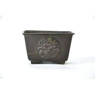  Other Japanese bonsai pot makers Suiban bronzo rettangolare - 65 mm (Doban)