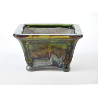 Satomi Mazan, Mazan Terahata Square multicolor Terahata Satomi Mazan pot - 123 mm