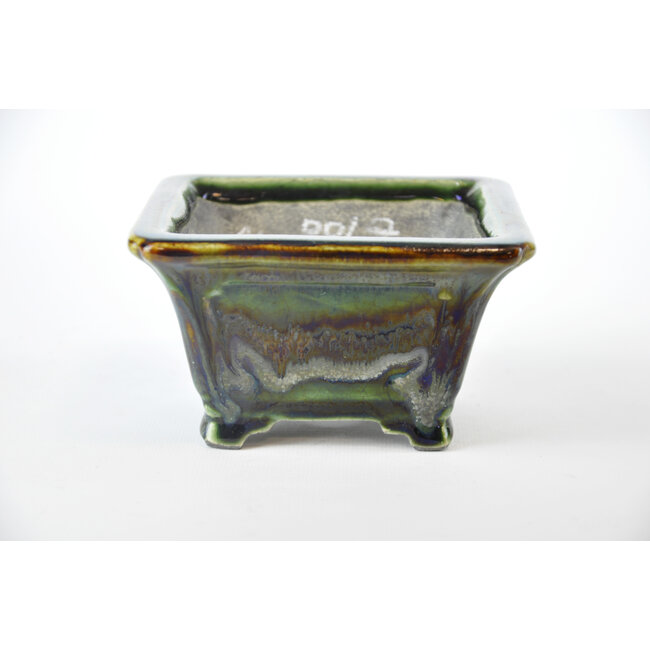 Vierkante multicolor Terahata Satomi Mazan-pot - 123 x 123 x 75 mm