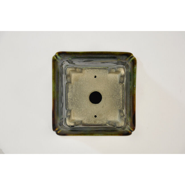 Vierkante multicolor Terahata Satomi Mazan-pot - 123 x 123 x 75 mm