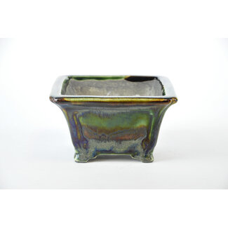  Satomi Mazan, Mazan Terahata Square multicolor Terahata Satomi Mazan pot - 123 mm