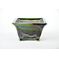 Square multicolor Terahata Satomi Mazan pot - 123 x 123 x 75 mm