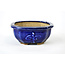 Square blue Heian kousen pot - 120 x 120 x 50 mm