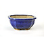 Square blue Heian kousen pot - 120 x 120 x 50 mm