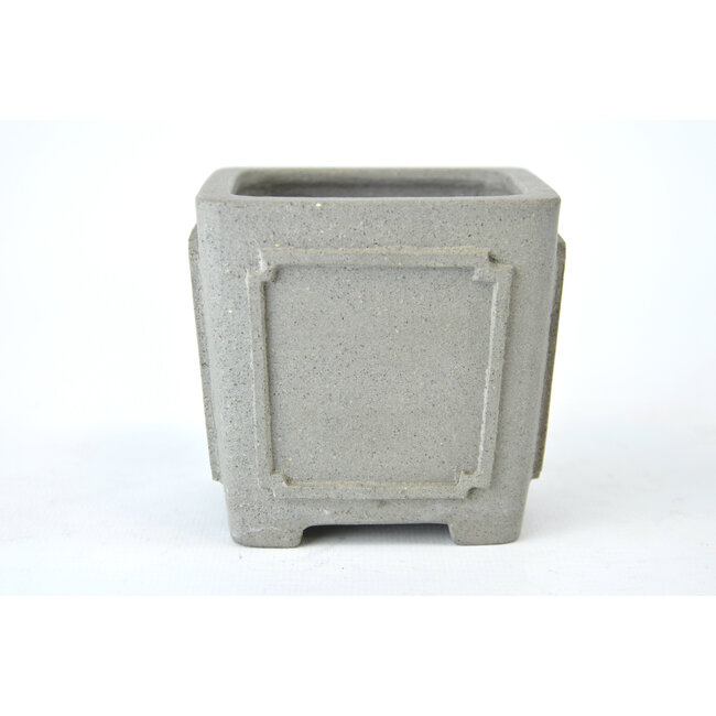 Square unglazed Shibakatsu pot - 85 x 85 x 8 mm