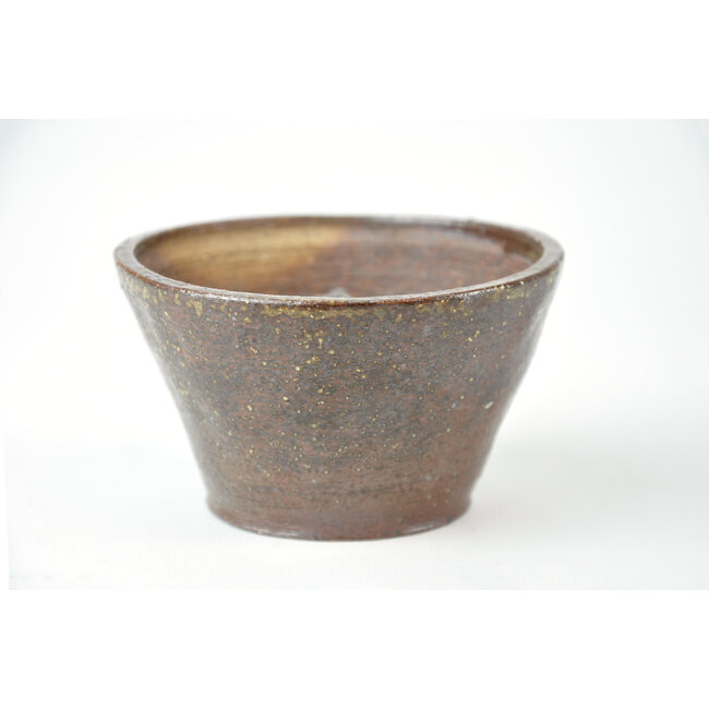 Runder brauner Bonsa-Topf - 95 x 90 x 50 mm