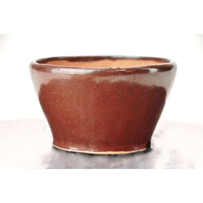 Pot Bonsa rond marron - 95 x 93 x 50 mm