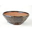 Round brown Bonsa pot - 116 x 114 x 40 mm
