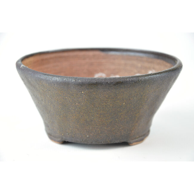 Ronde bruine Bonsa-pot - 117 x 120 x 55 mm