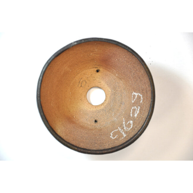 Ronde bruine Bonsa-pot - 117 x 120 x 55 mm