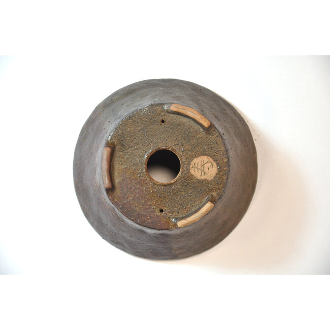 Vaso rotonda in bonsa marrone - 117 x 120 x 55 mm