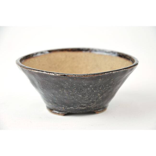 Bonsa maceta redonda marrón - 102 x 102 x 40 mm