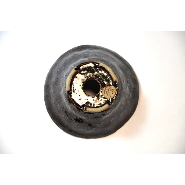 Round brown Bonsa pot - 102 x 102 x 40 mm