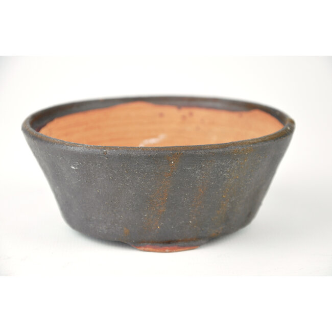 Ronde bruine Bonsa-pot - 110 x 120 x 45 mm
