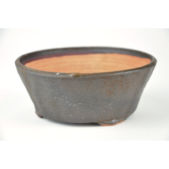 Ronde bruine Bonsa-pot - 110 x 120 x 45 mm