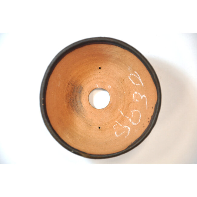 Ronde bruine Bonsa-pot - 110 x 120 x 45 mm