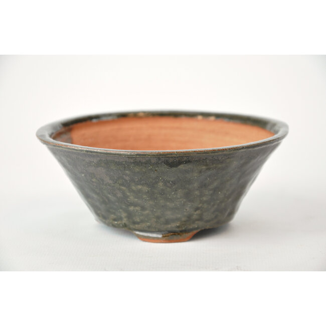 Pot rond Bonsa vert - 122 x 120 x 50 mm