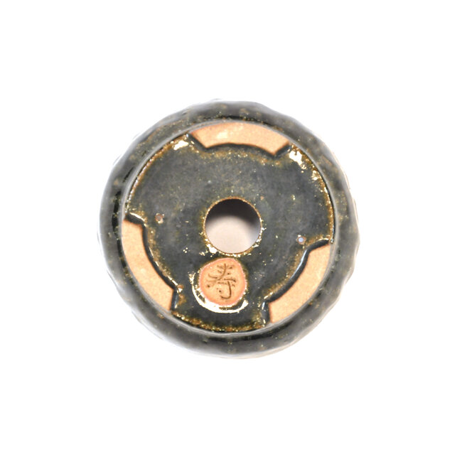 Ronde groene Bonsa-pot - 100 x 103 x 35 mm