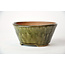 Round green Bonsa pot - 100 x 99 x 50 mm