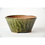 Round green Bonsa pot - 100 x 99 x 50 mm