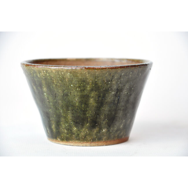 Ronde groene Bonsa pot - 95 x 94 x 55 mm