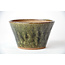 Round green Bonsa pot - 95 x 94 x 55 mm