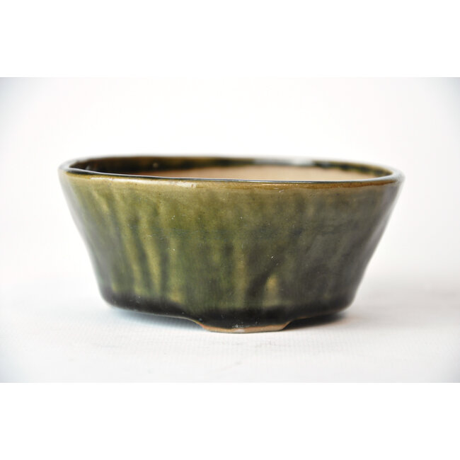 Pot rond Bonsa vert - 106 x 106 x 45 mm