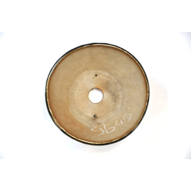 Ronde groene Bonsa-pot - 110 x 149 x 45 mm