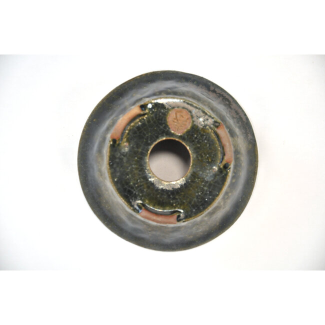 Ronde groene Bonsa pot - 120 x 120 x 45 mm