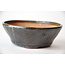 Round gold and brown Bonsa pot - 117 x 115 x 40 mm