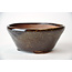 Pot rond Bonsa en or et marron - 100 x 104 x 45 mm