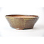 Round golden Bonsa pot - 123 x 120 x 40 mm