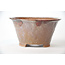 Round brown and lila-like beige Bonsa pot - 117 x 116 x 60 mm