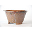 Round brown and lila-like beige Bonsa pot - 117 x 116 x 60 mm